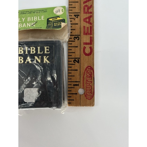 Holy Bible Bank in Original Packaging Hong Kong Vintage Plastic SEALED - Picture 6 of 6